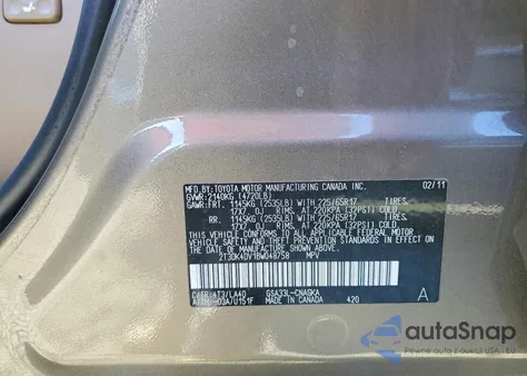 2011 Toyota Rav4 Limited z USA, uszkodzony, nr VIN 2T3DK4DV1BW048758